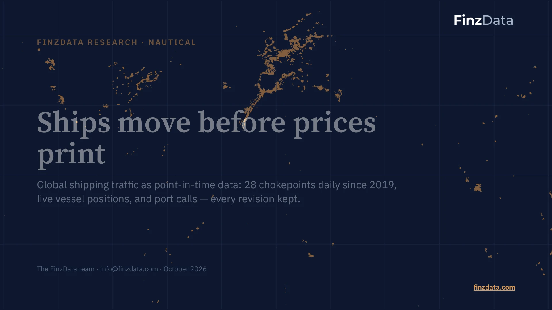 Slide 1: Ships move before prices print