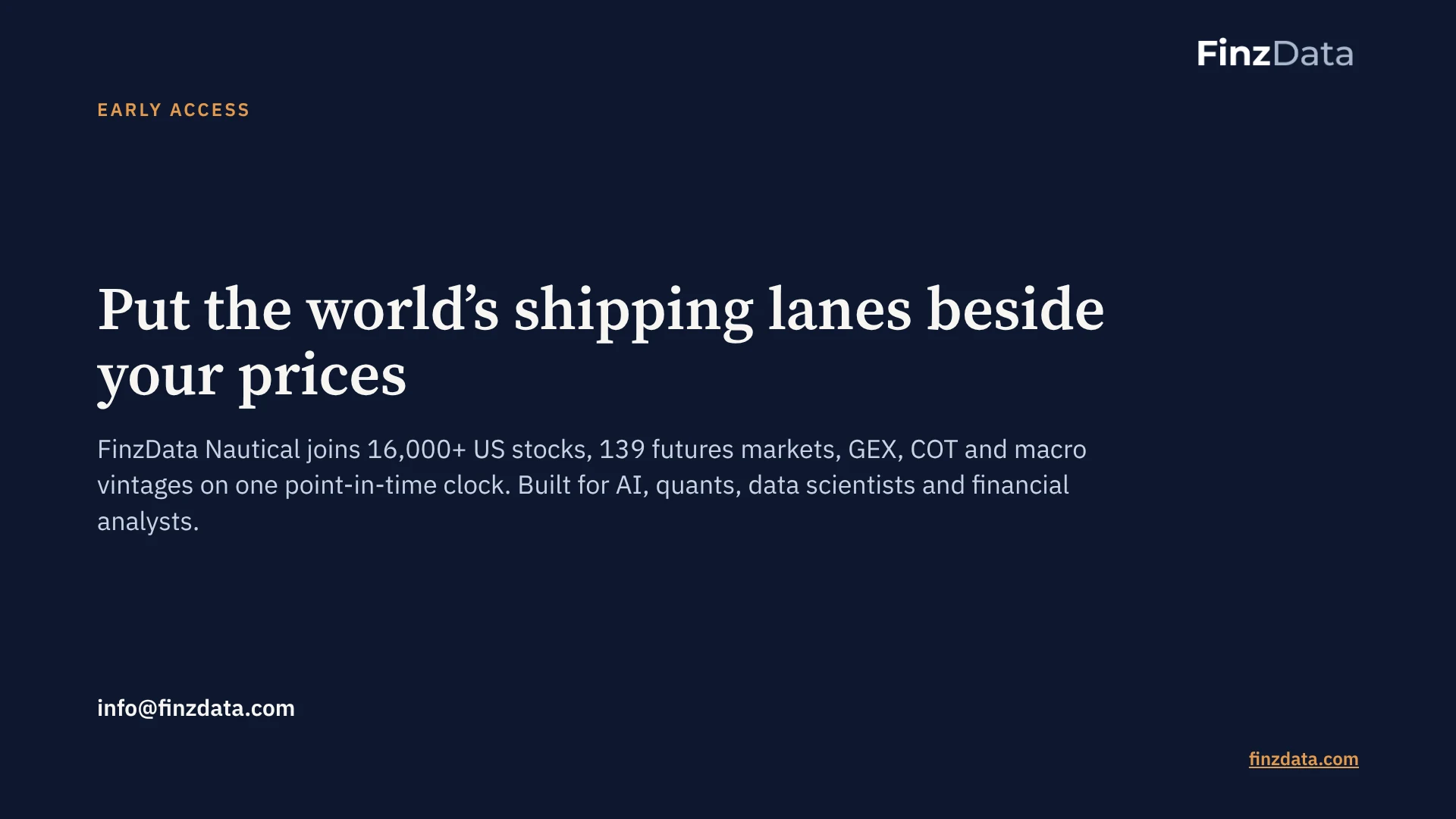Slide 23: Put the world’s shipping lanes beside your prices